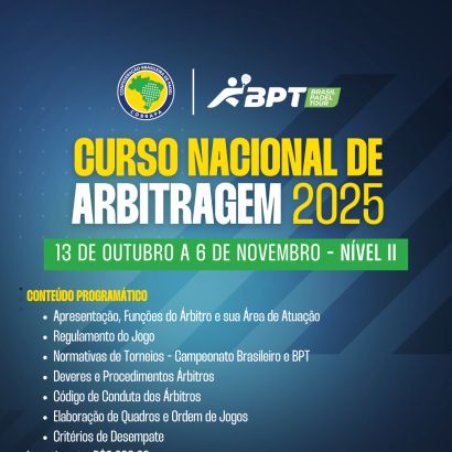 Curso Nacional de Arbitragem - Nível II