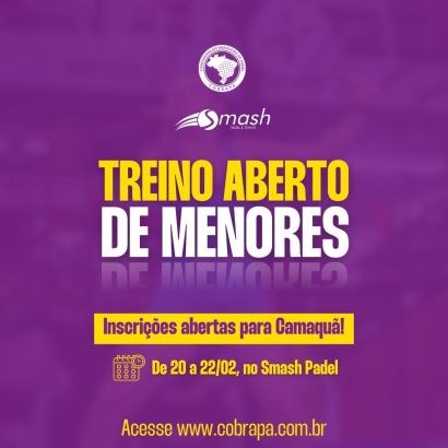 Abertas as inscrições para o Treino Aberto de Menores em Camaquã/RS